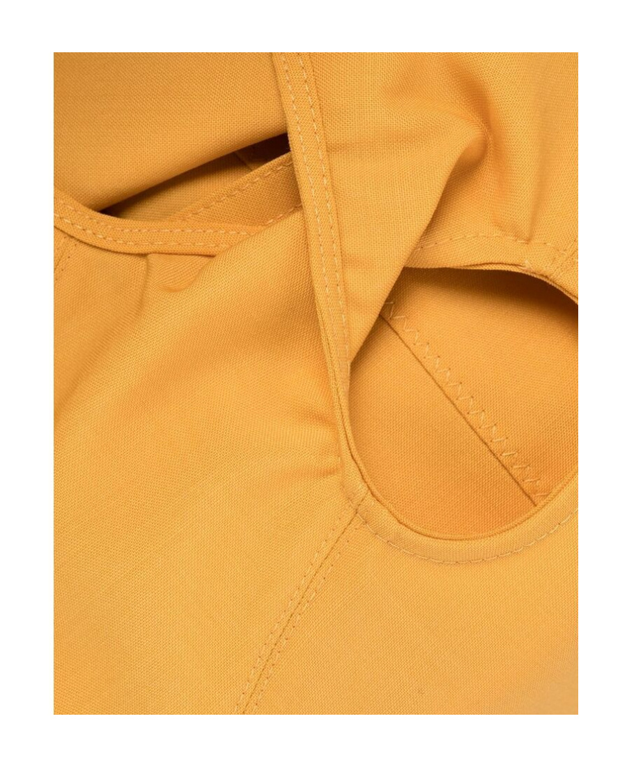 Jacquemus La Robe Palmi Stretch Cut Out Midi Dress In Orange