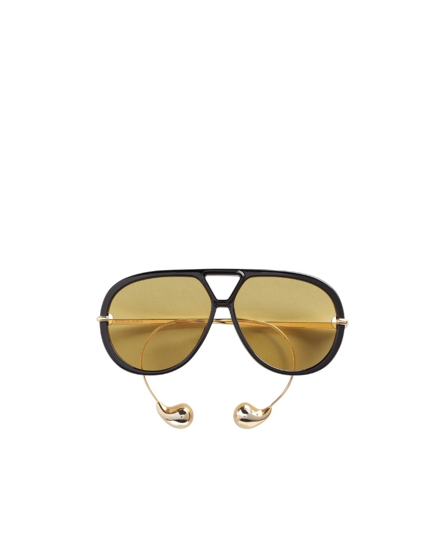 Bottega Veneta Logo Sunglasses In Green