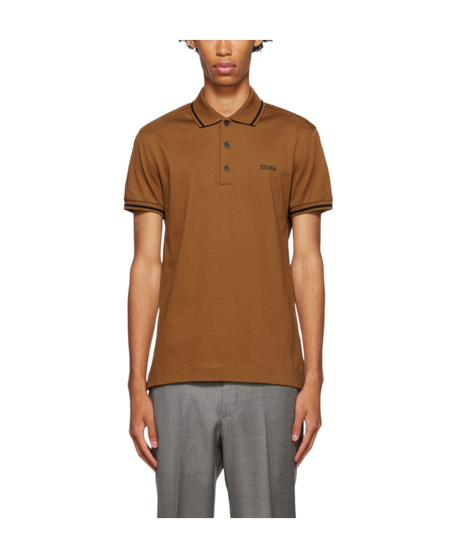 ZEGNA LOGO-EMBROIDERED POLO SHIRT 