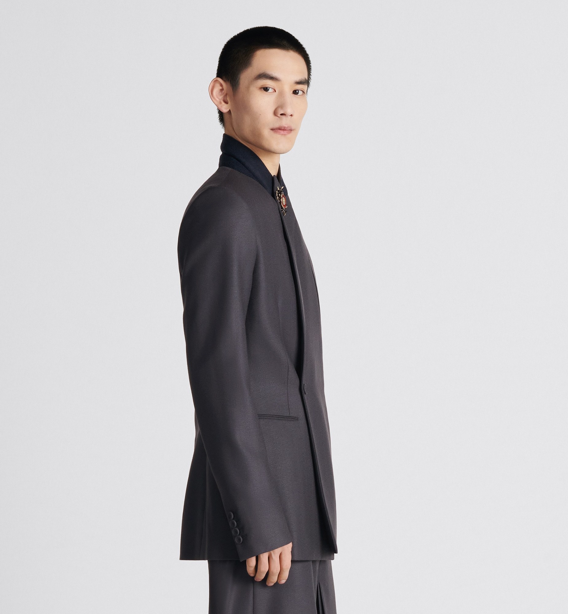 Dior Single-breasted Lapel Suit Jacket In Black