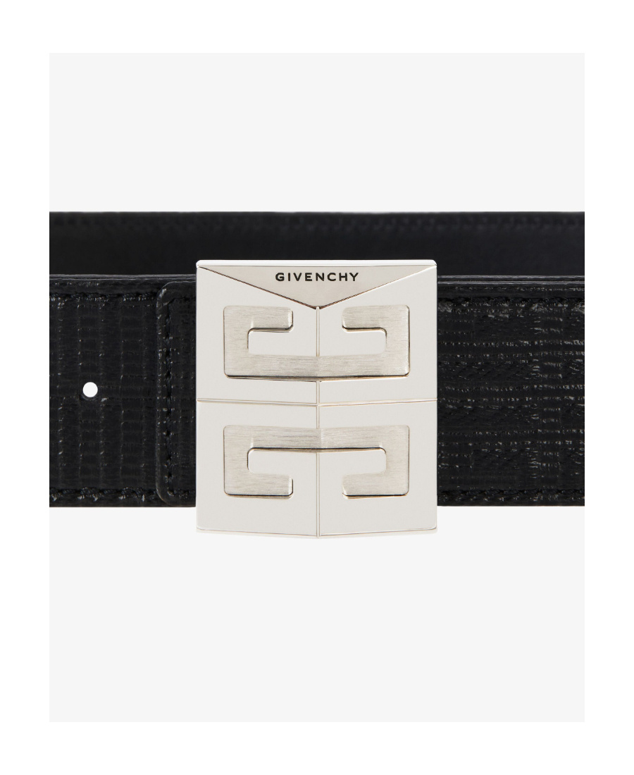 Givenchy 4g Reversible Leather Belt In Black