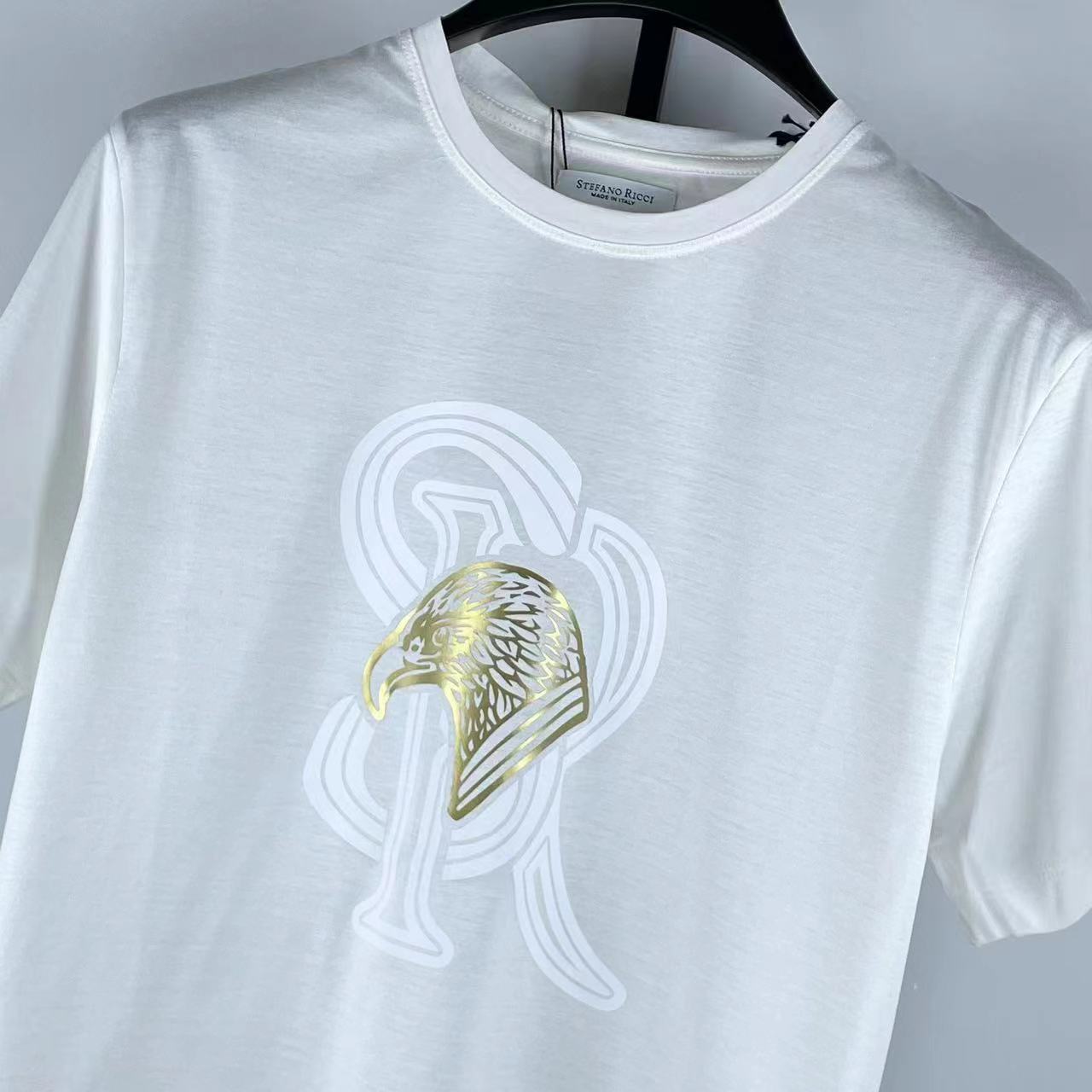Stefano Ricci T-shirt With Round Neck And Short Sleeves In White