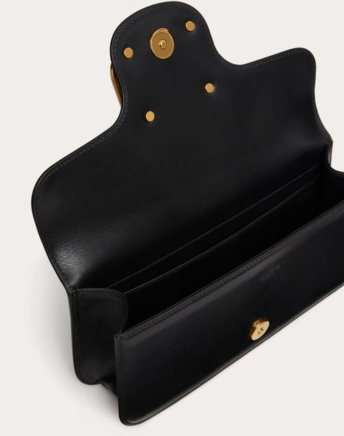 Valentino Small Vlogo Crossbody Bag In Black