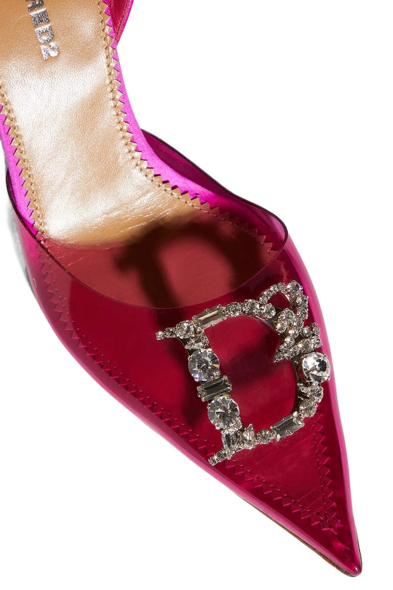 Dsquared2 80mm Embellished-logo Slingback Pumps In Multicolor