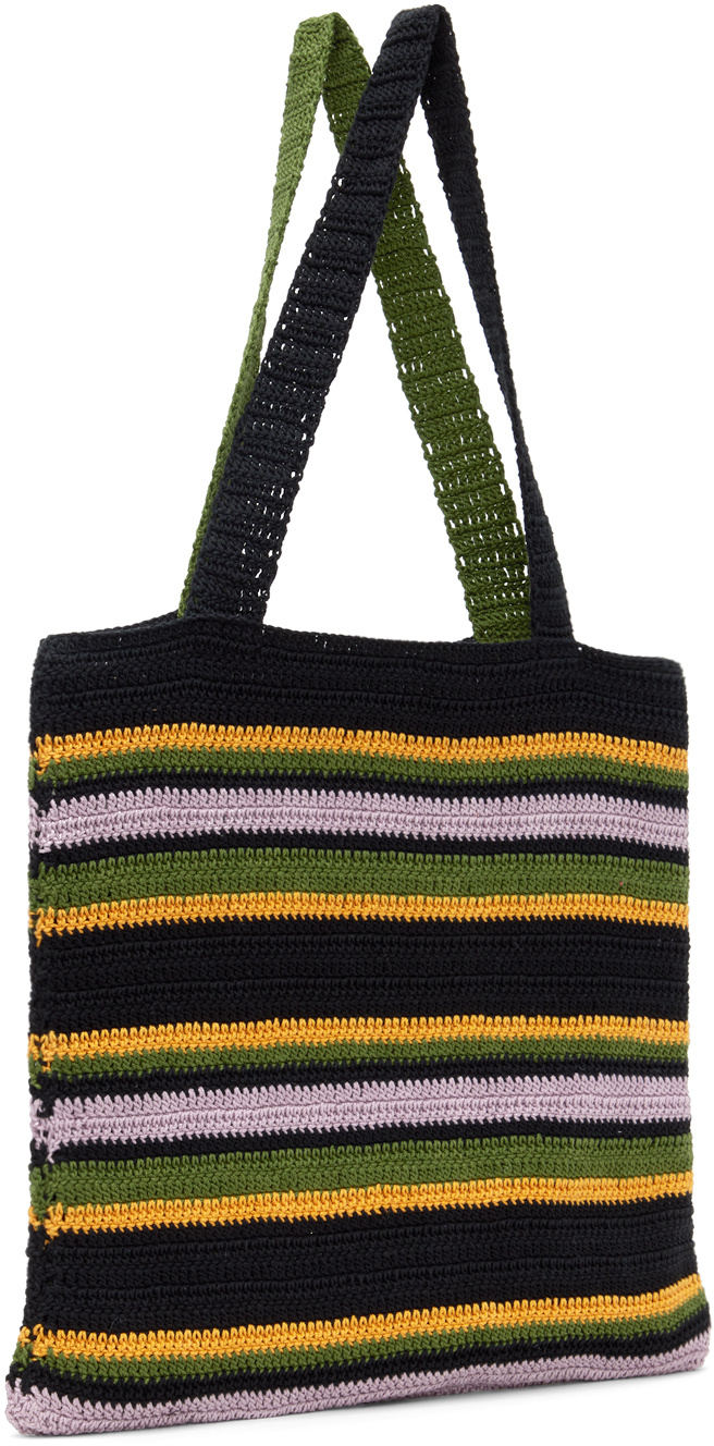 Bode Harbor Stripe Tote In Black