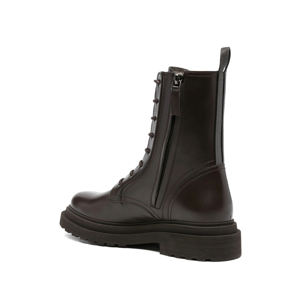 Brunello Cucinelli Round Toe Ankle Boots