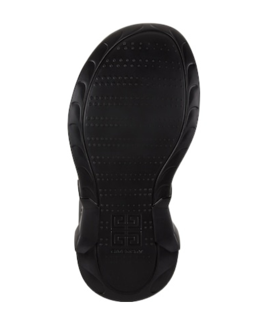 Givenchy Marshmallow Logo-debossed Leather Platform Slides In Black