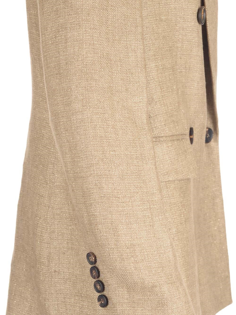 Brunello Cucinelli Double-breasted Button-fastening Jacket In Nude