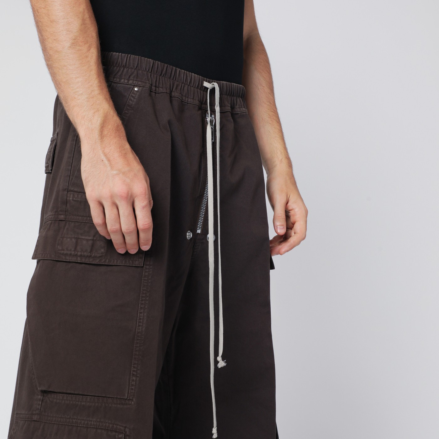 Rick Owens Drkshdw Double Cargo Jumbo Belas Trousers In Black