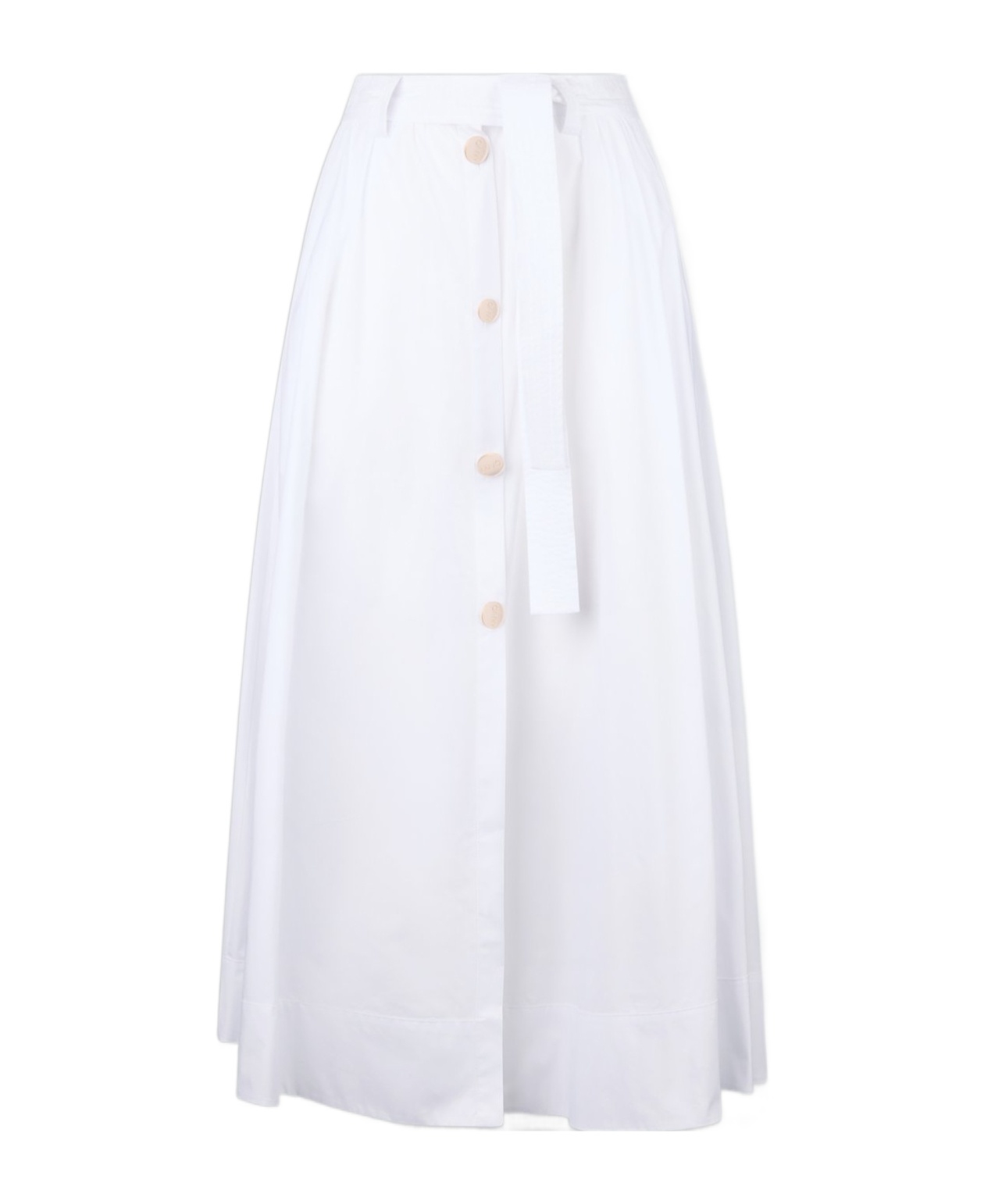 Shop Liu •jo White Midi Skirt