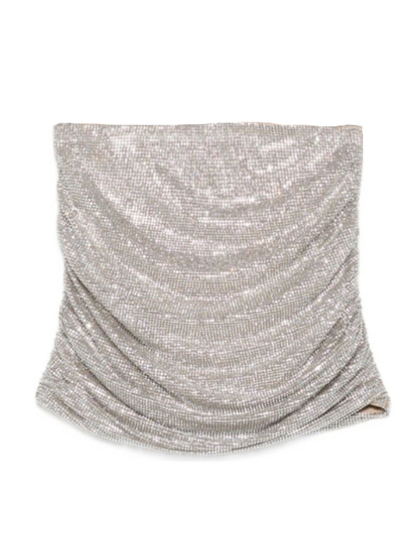 Giuseppe Di Morabito Skirt With Micro Rhinestones In Multi