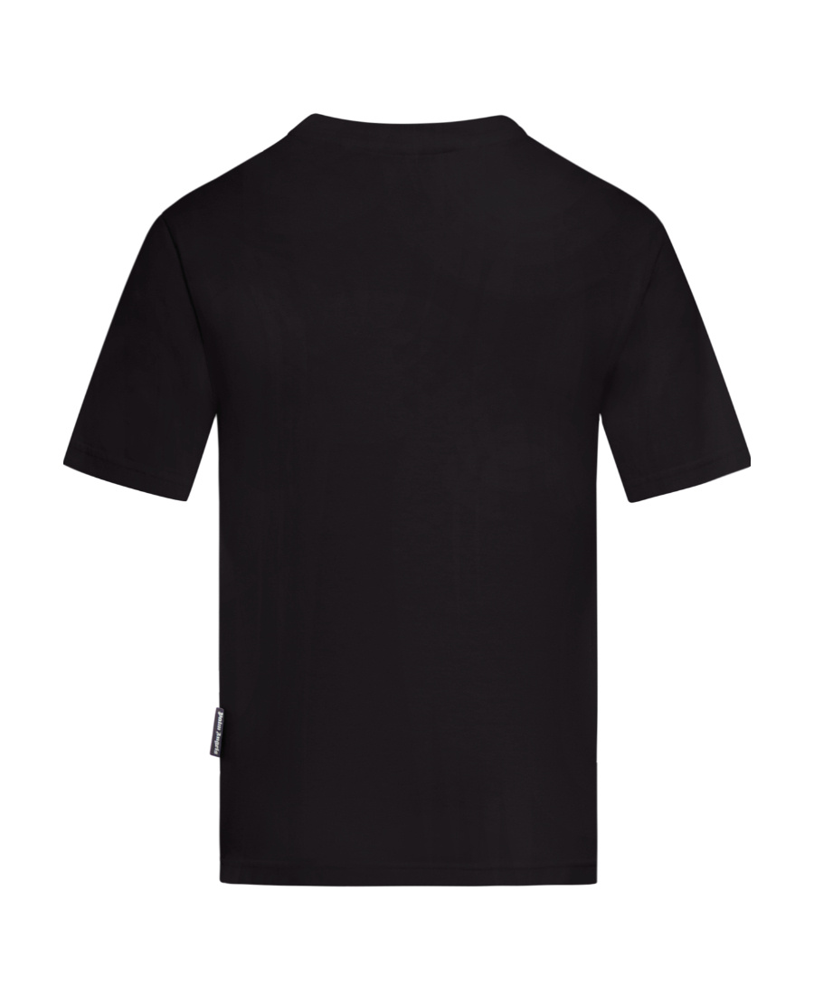 Palm Angels Logo-embroidered Cotton T-shirt In Black