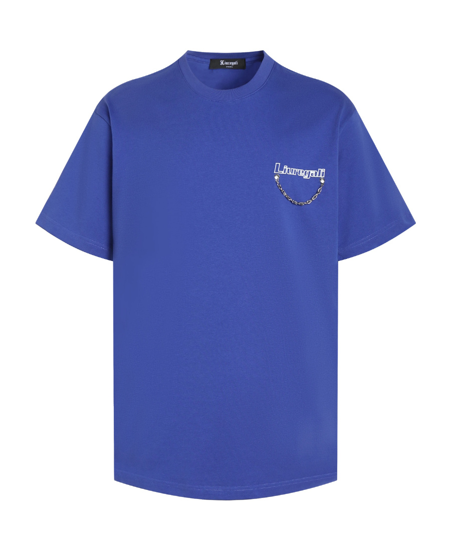 Liuregali Logo Details Short-sleeved T-shirt In Blue