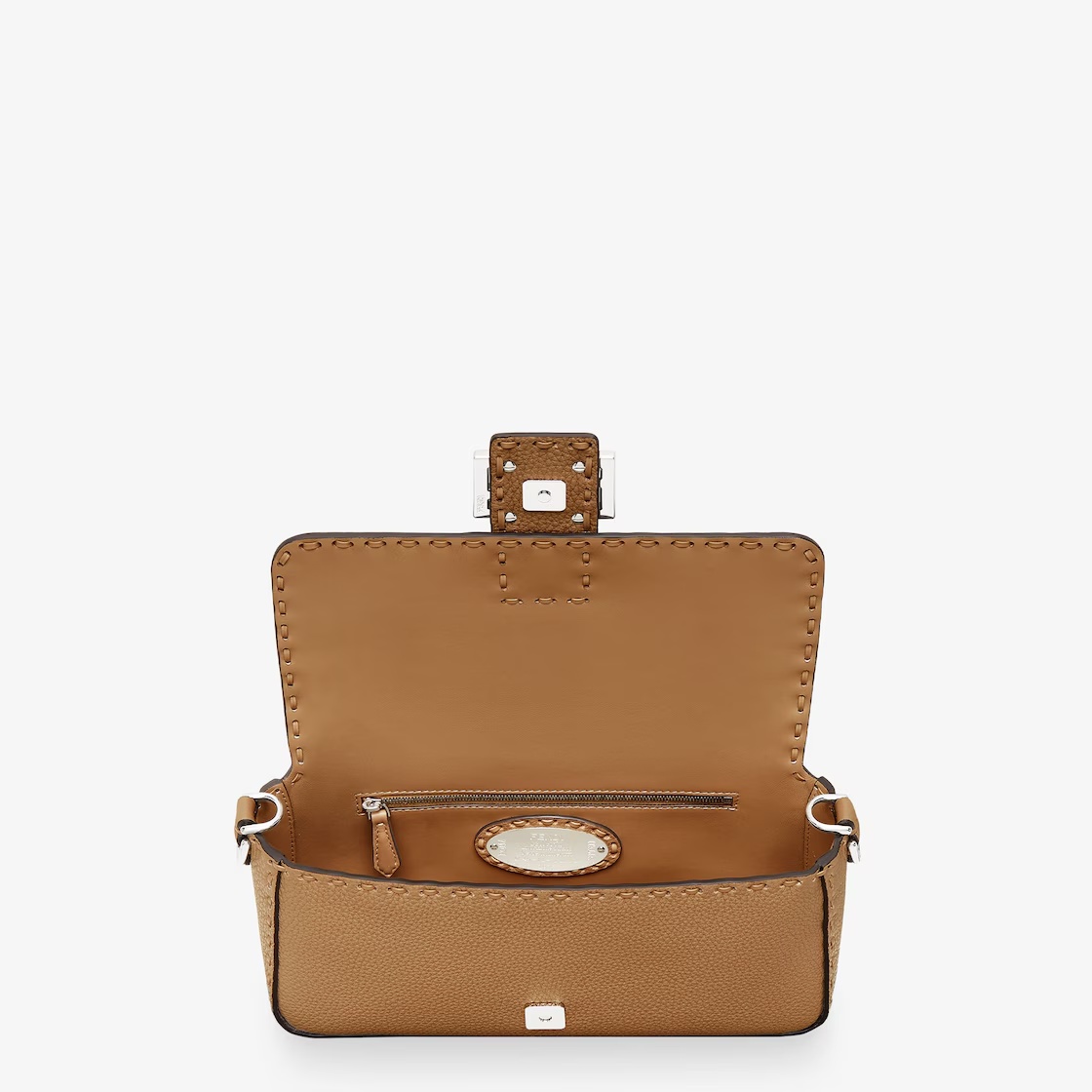 FENDI COFFEE-COLOURED SELLERIA BAG WITH 612 HAND-SEWN STITCHES
