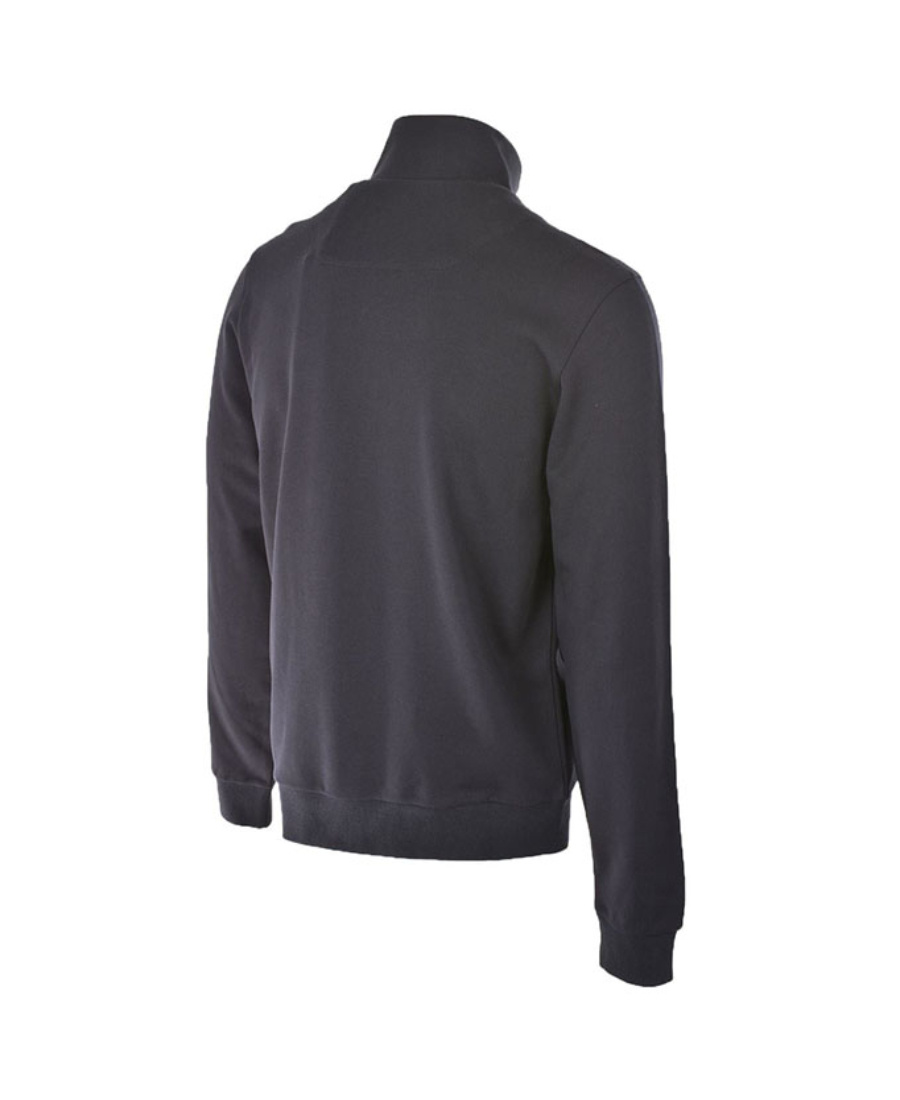 Shop Zegna Logo Zipper Casual Jacket In Black