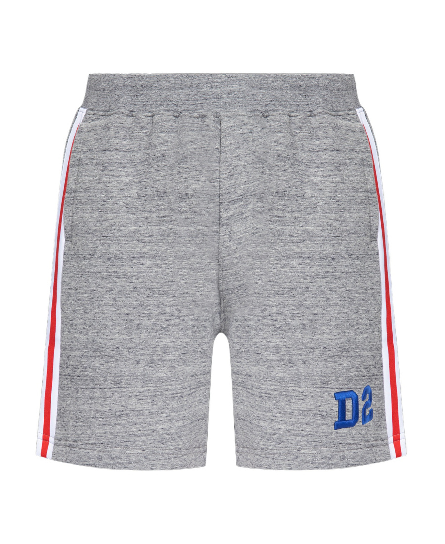 Dsquared2 Logo-embroidered Striped Track Pants In Gray