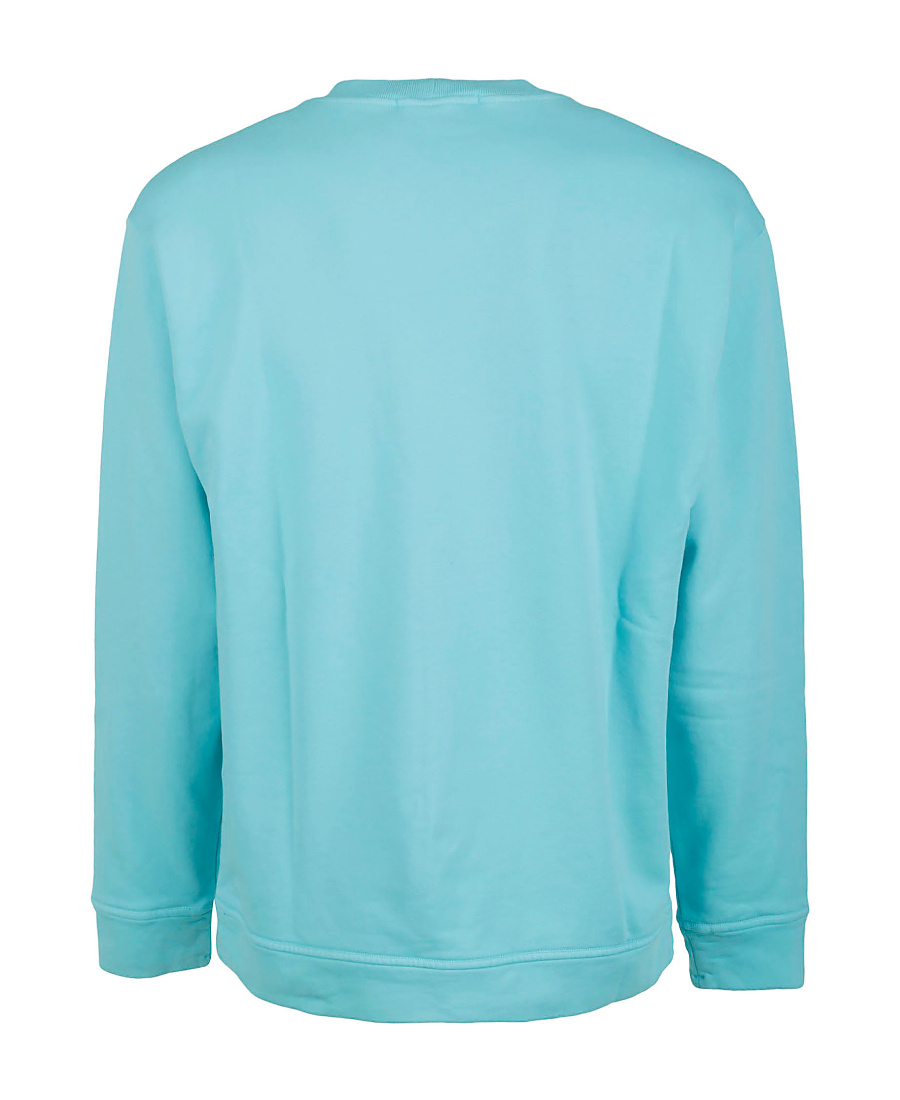 Stone Island Logo Round-necked Sweater In Green