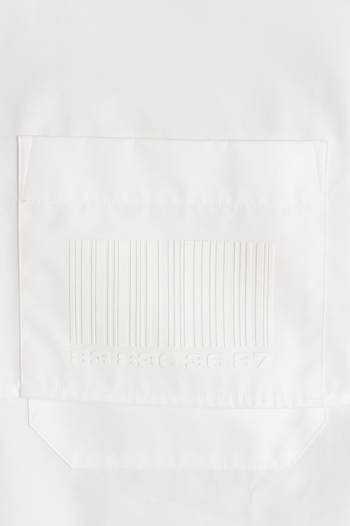 Shop Vtmnts Storm Flap-detail Shirt In White