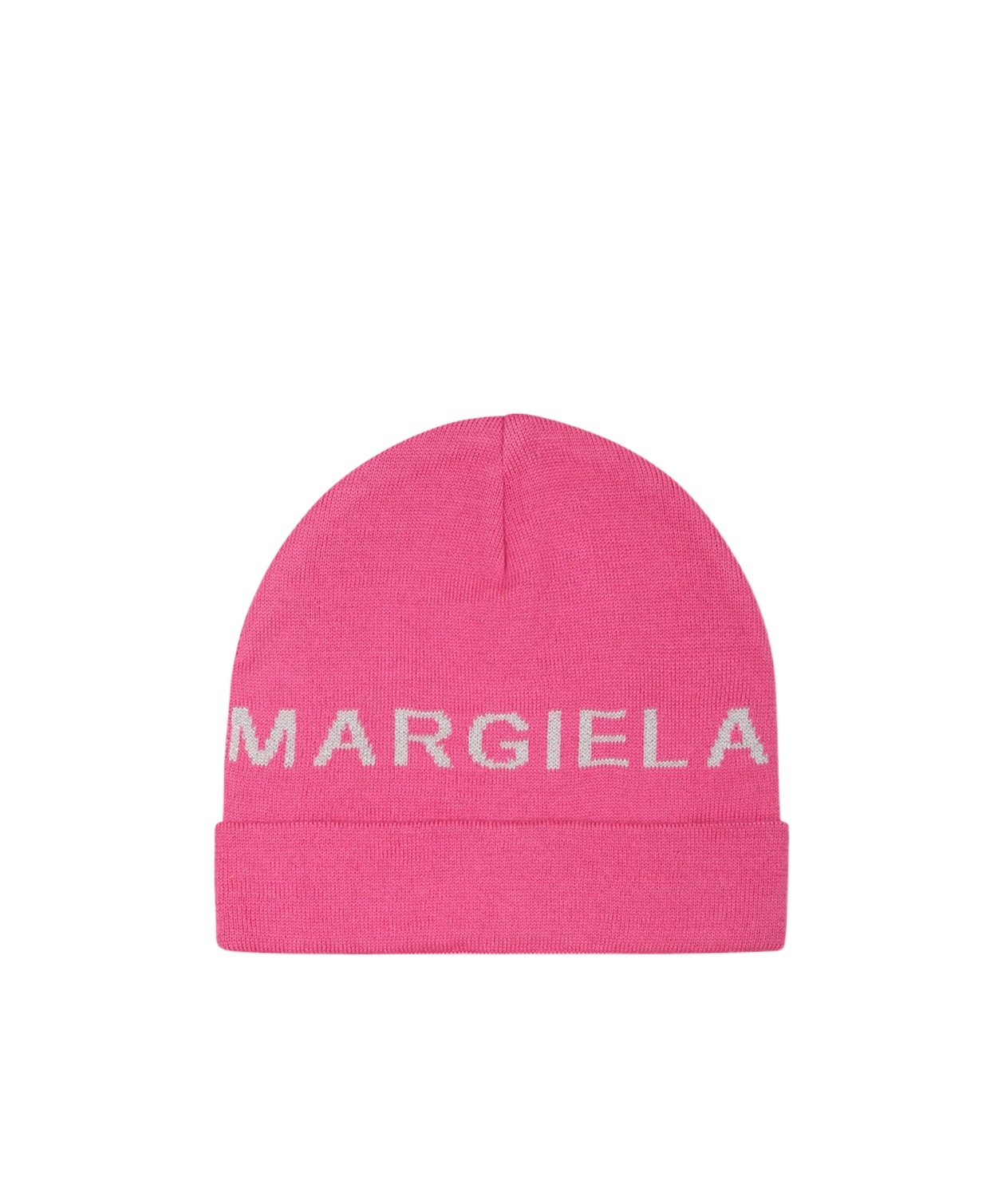 Mm6 Maison Margiela Kids' Flanged Knitted Hat In Pink