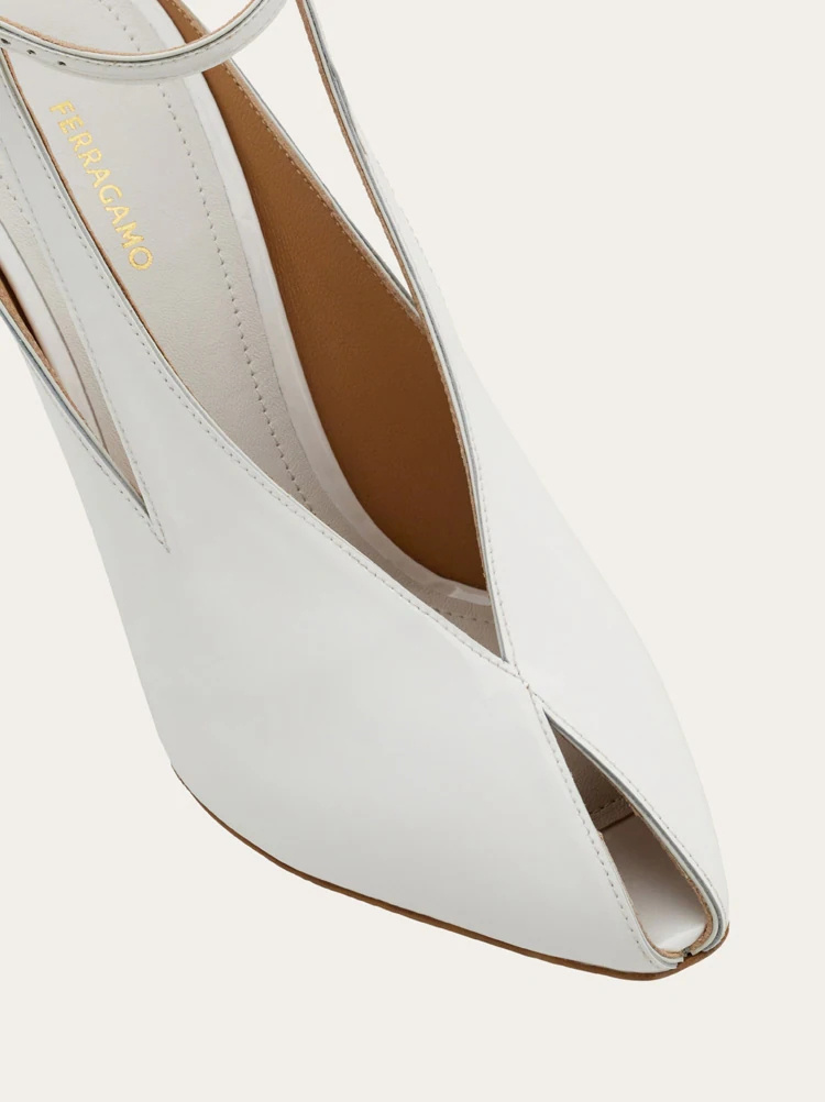 Ferragamo Wedge-heeled Platform Sandals In White