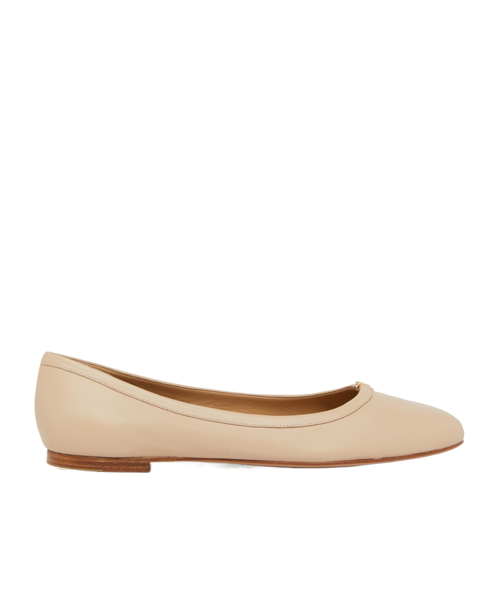 Shop Chloé Round Head Ballet Shoes In Nude