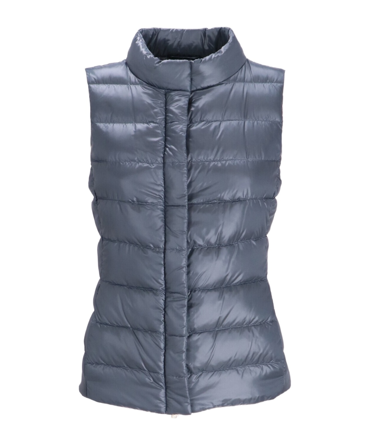 Herno Giulia Quilted Down Vest In Gray