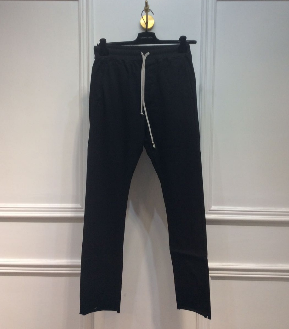 Rick Owens Drkshdw Drawstring Cotton Track Pants In Black