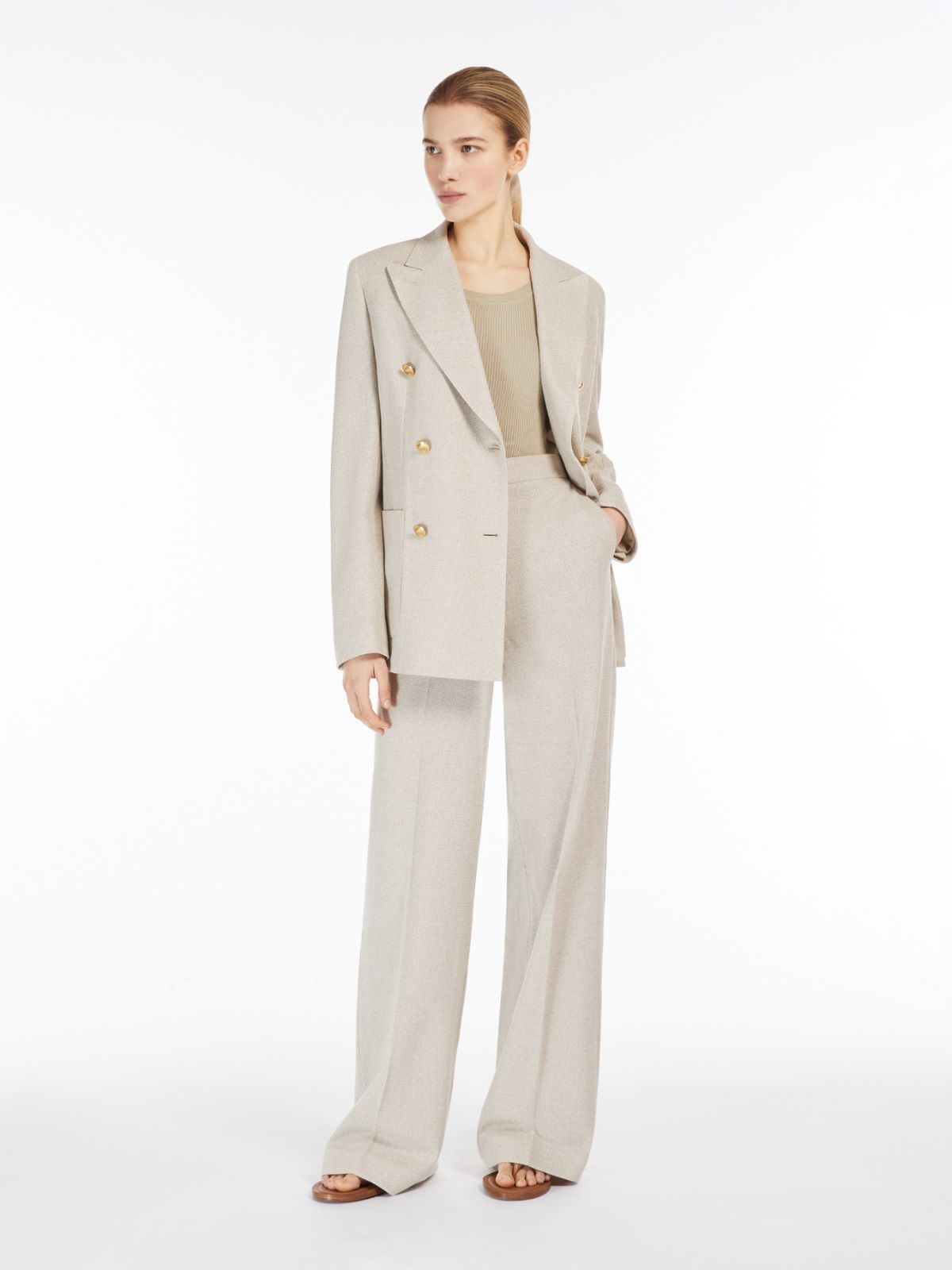 Max Mara Pants In White