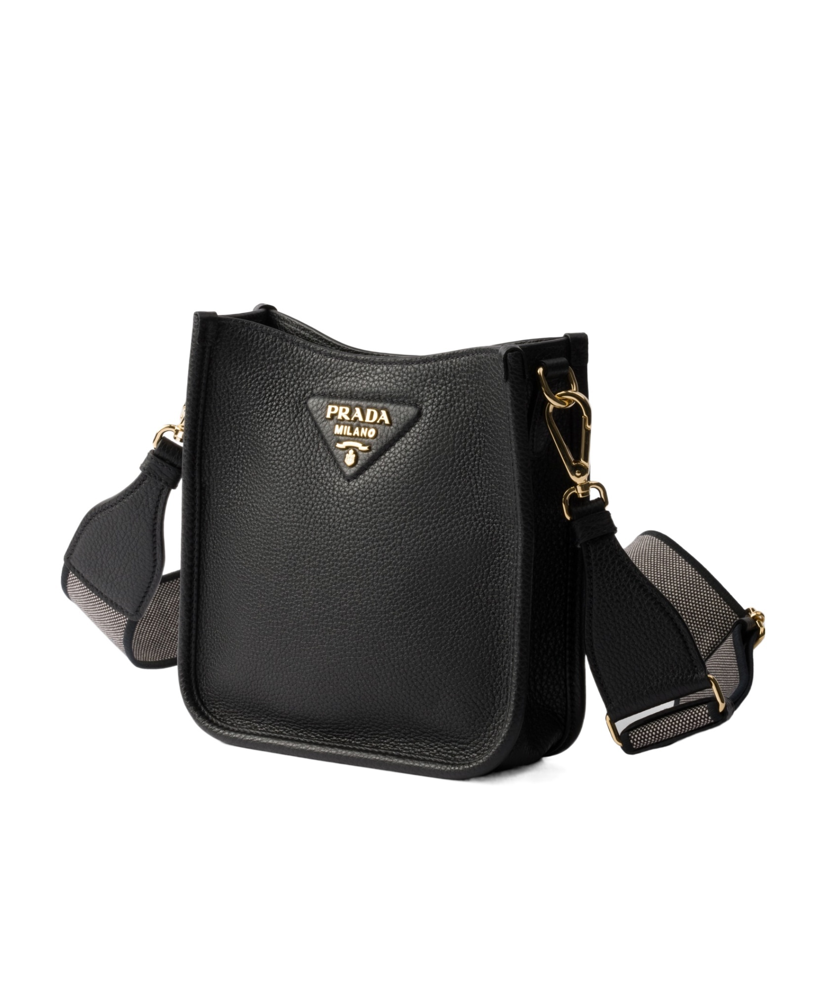 Prada 'hobo' Small Crossbody Bag In Black