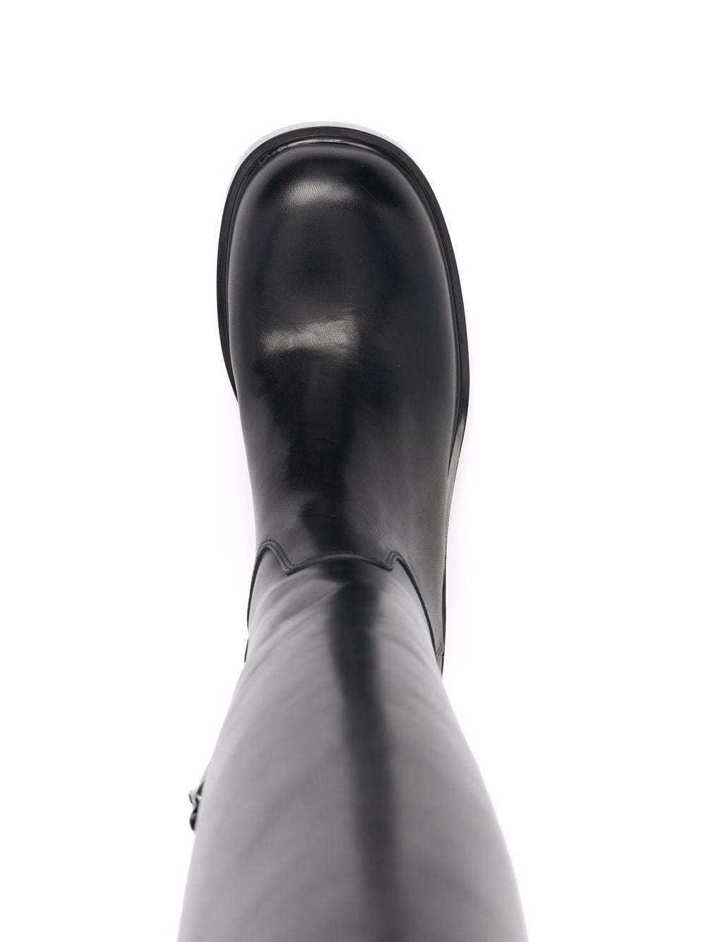 Bottega Veneta Strut Round-toe Boots In Black