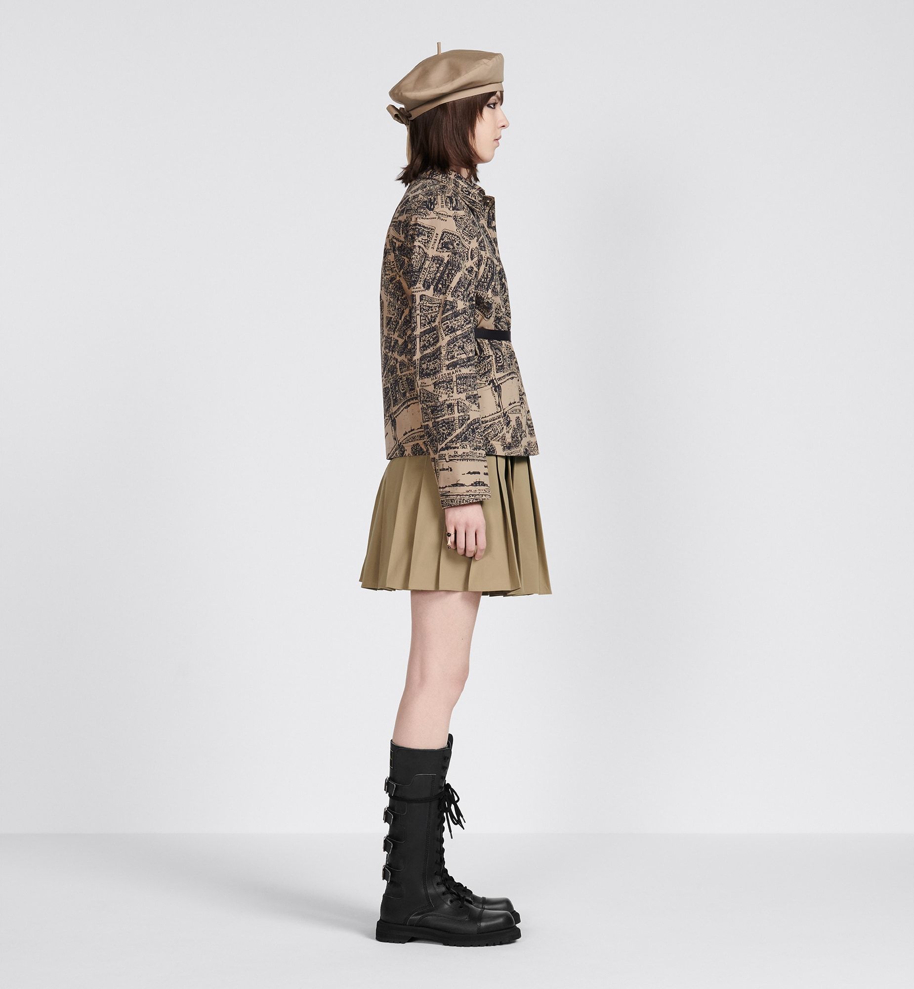 Dior Wrap Pleated Skirt In Nude