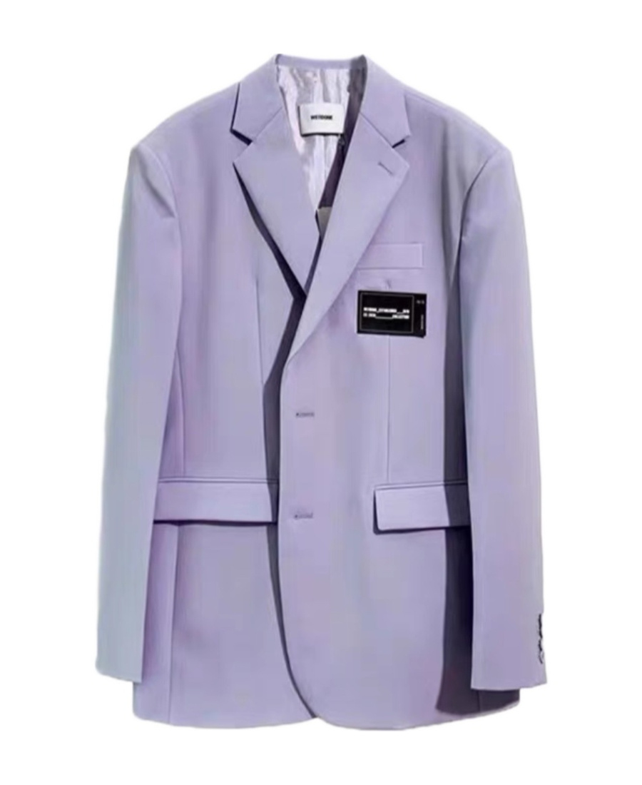 We11 Done Labeled Suit Jacket In Purple