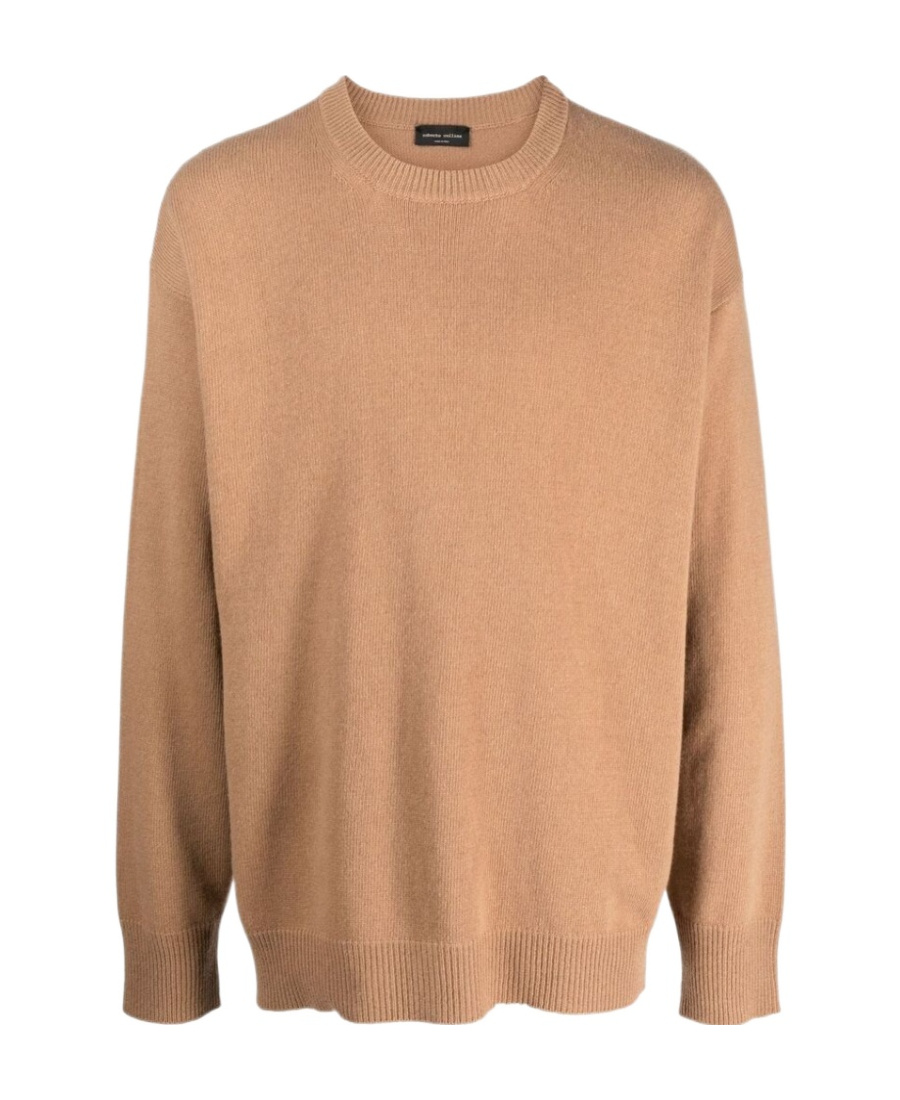 Roberto Collina Crew-neck Wool-blend Jumper In Nude