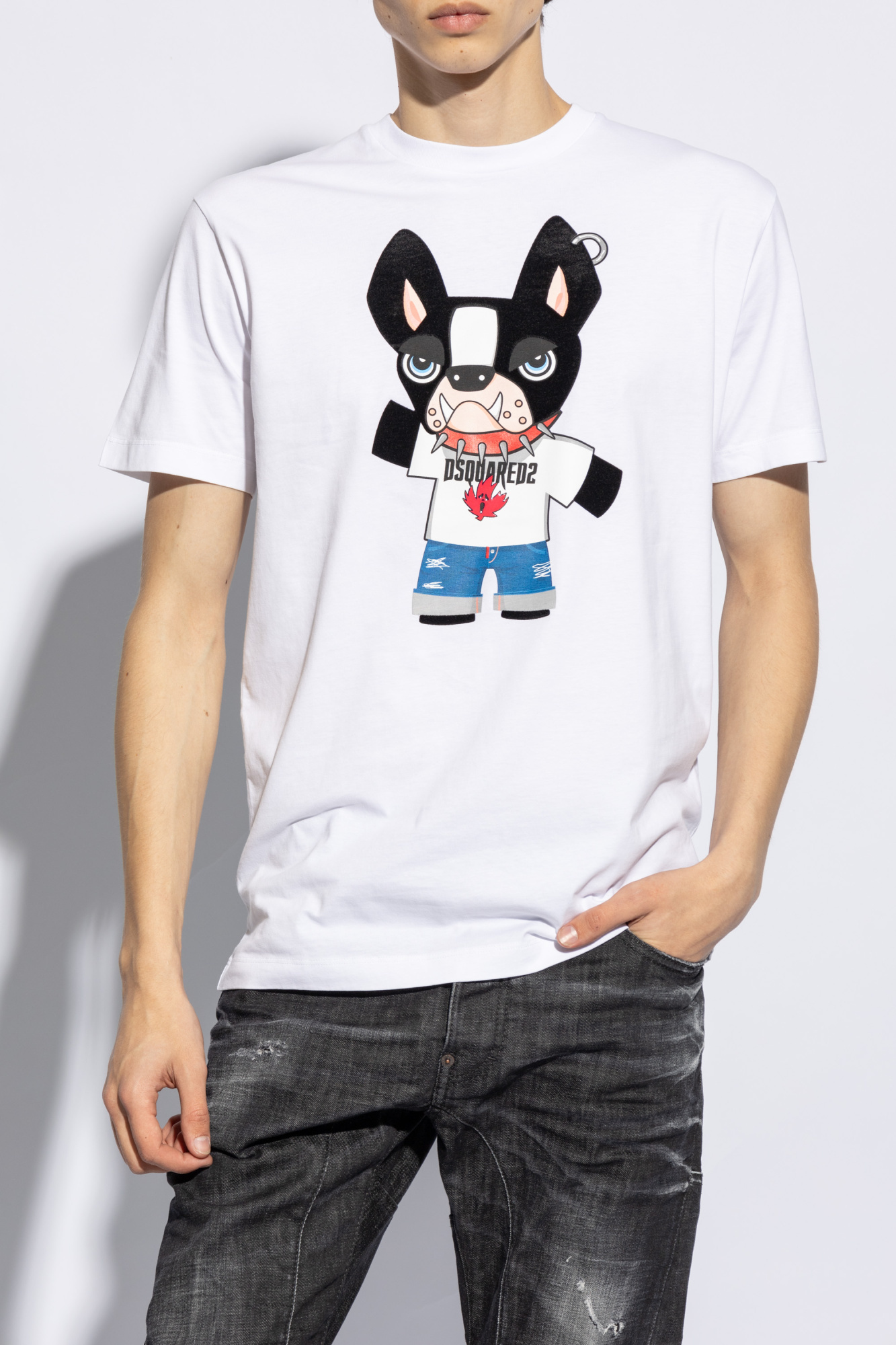 Dsquared2 Logo Printed Crewneck T-shirt In White