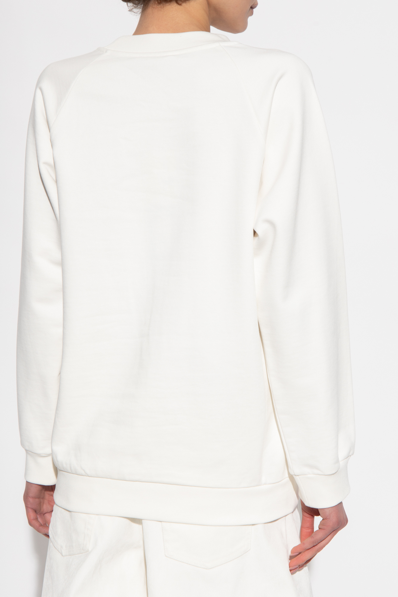 Marni Logo-print Cotton Sweatshirt In White