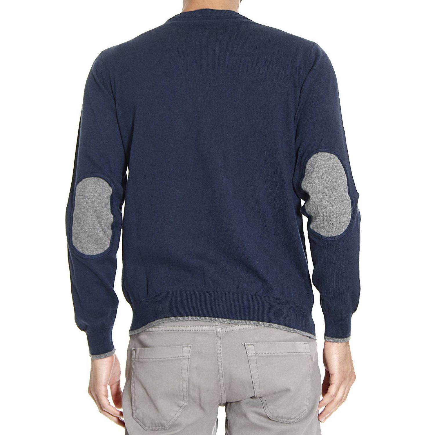 ARMANI JEANS ROUND-NECKED LOGO PULLOVER