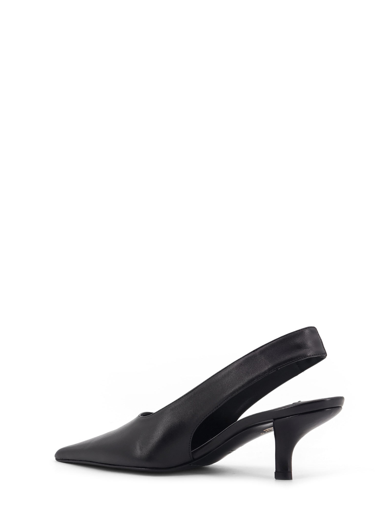 Totême Classic Leather Slingback Heels In Black
