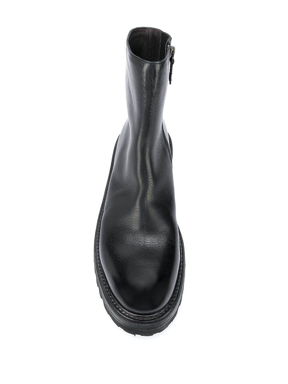 Marsèll Chunky Sole Leather Boots In Black