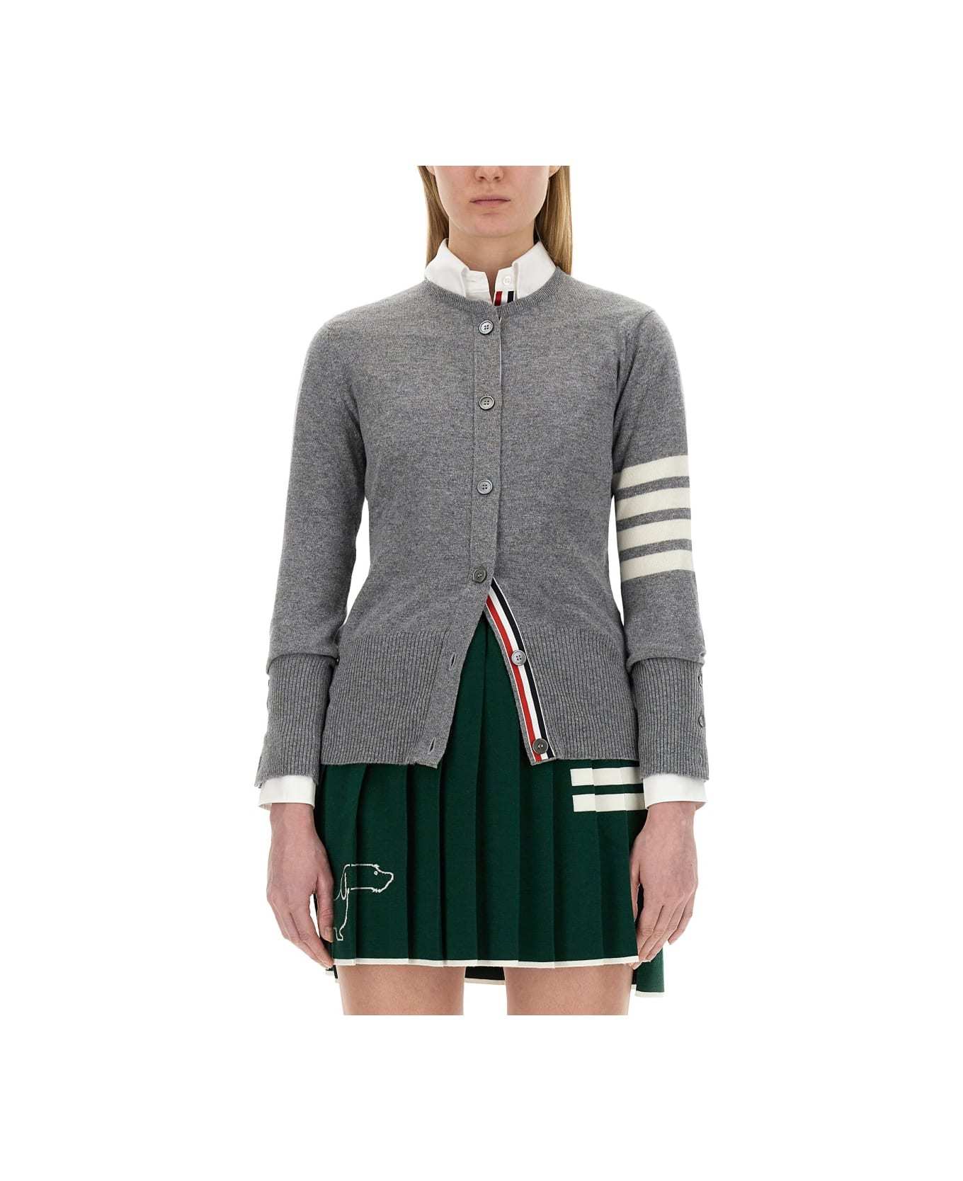 THOM BROWNE 4-BAR STRIPE CARDIGAN