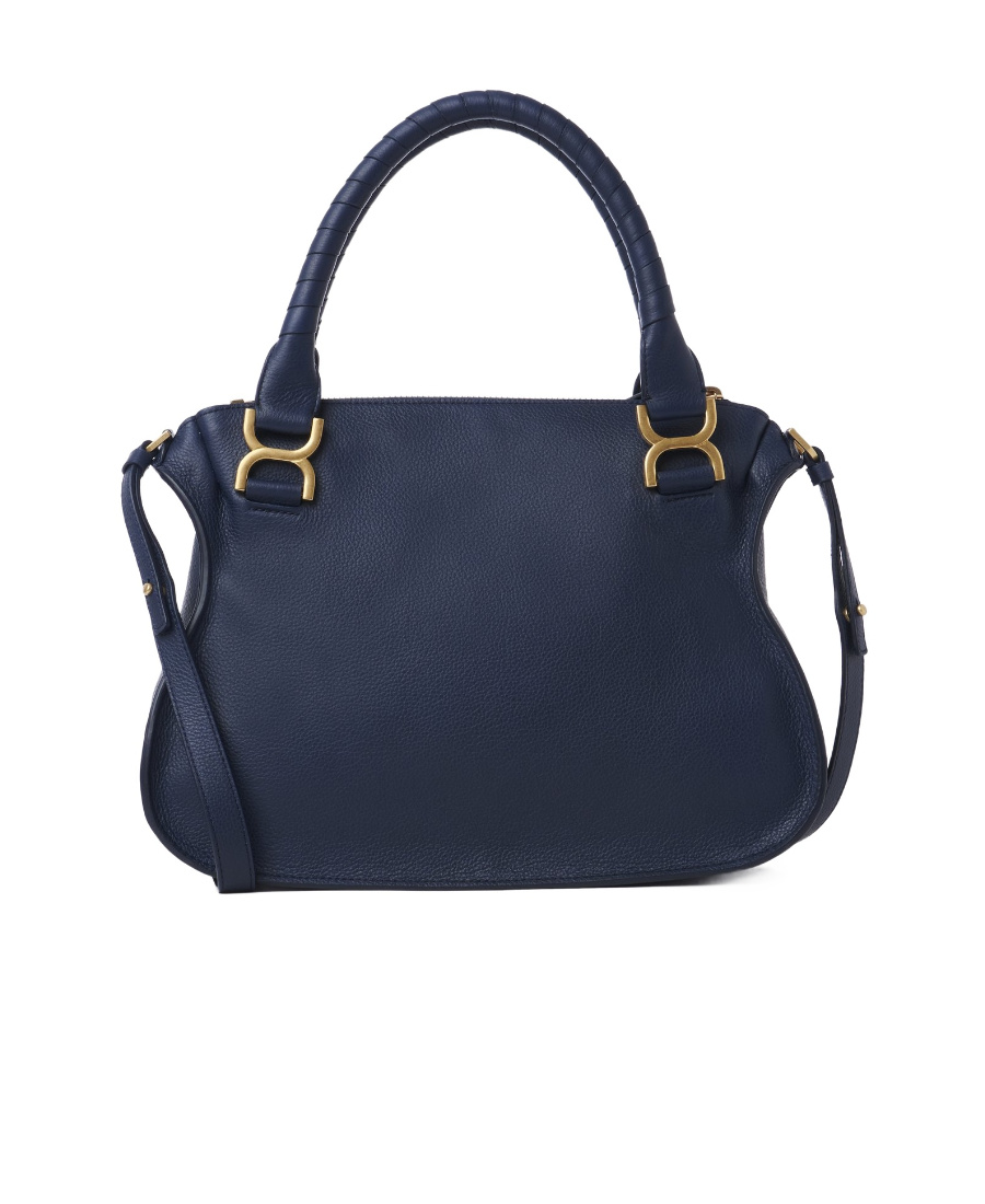 Chloé Marcie Leather Tote Bag In Black