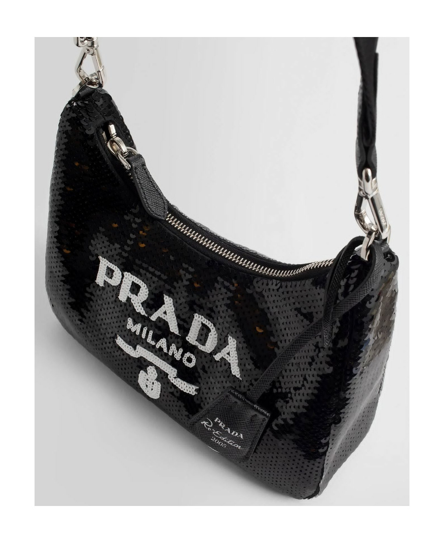 Prada Re-edition 2005 Logo Three-in-one Shoulder Bag In Black