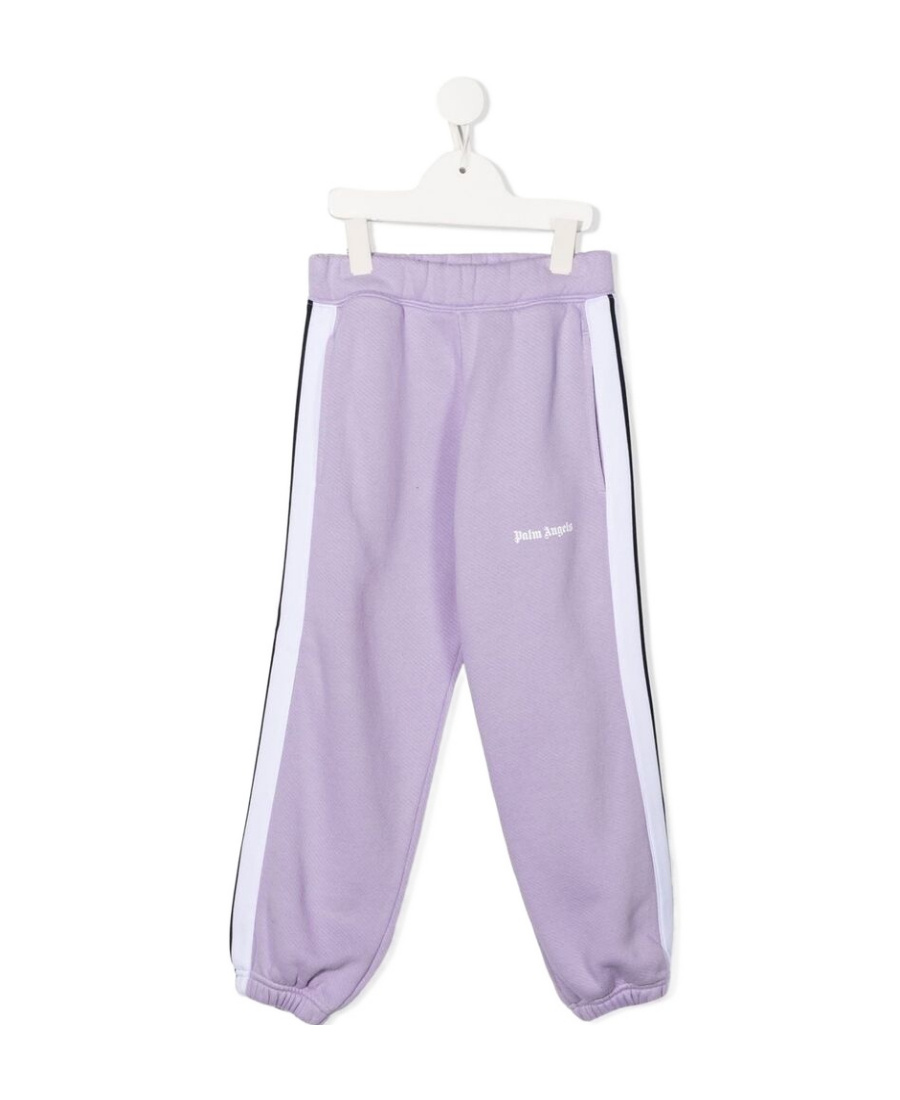 Palm Angels Contrast Logo-print Track Pants In Purple