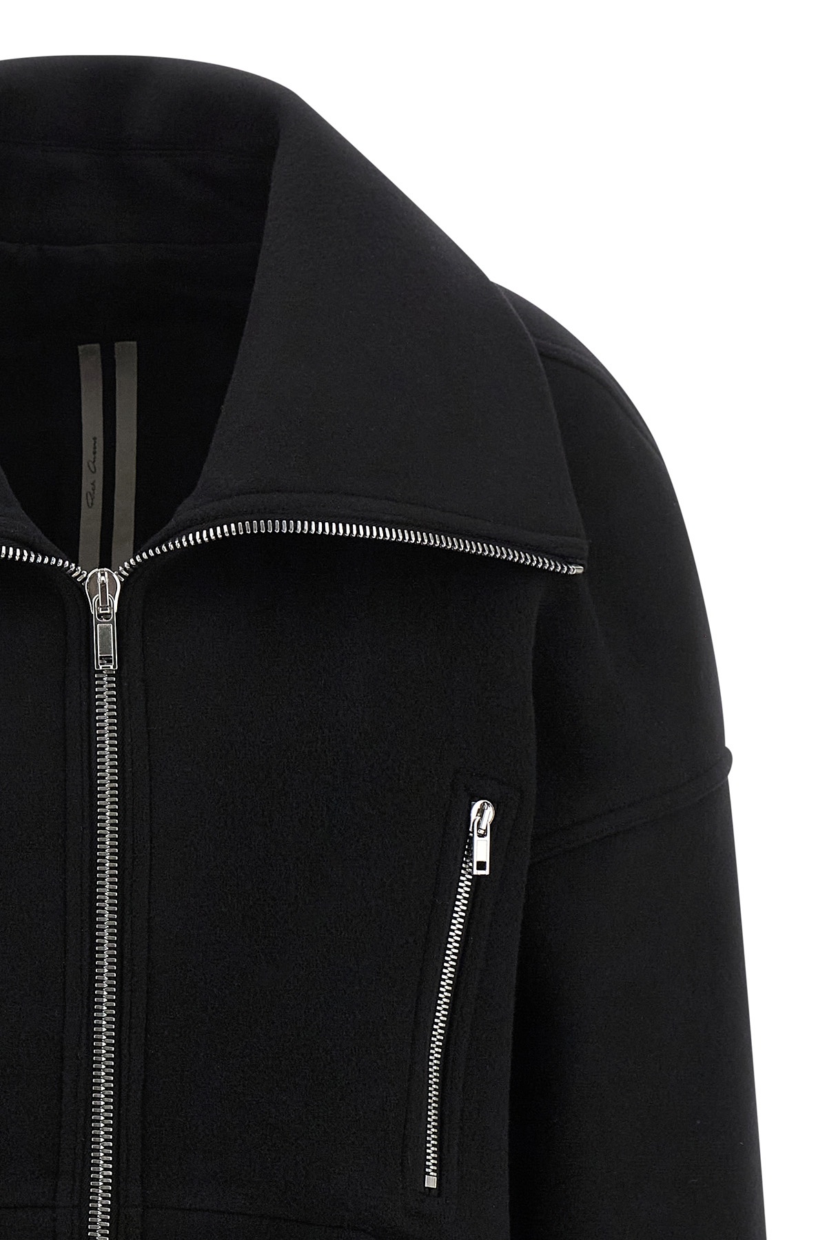 Rick Owens Long-sleeved Casual Jacket In Black
