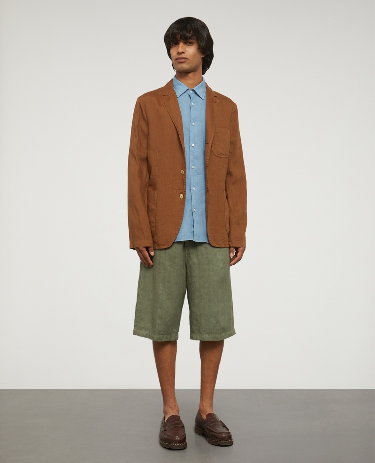 Aspesi Long Sleeved Suit Jacket In Brown