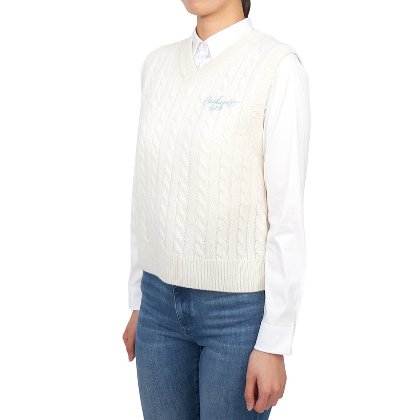 Carhartt Sleeveless Knitted Vest In White