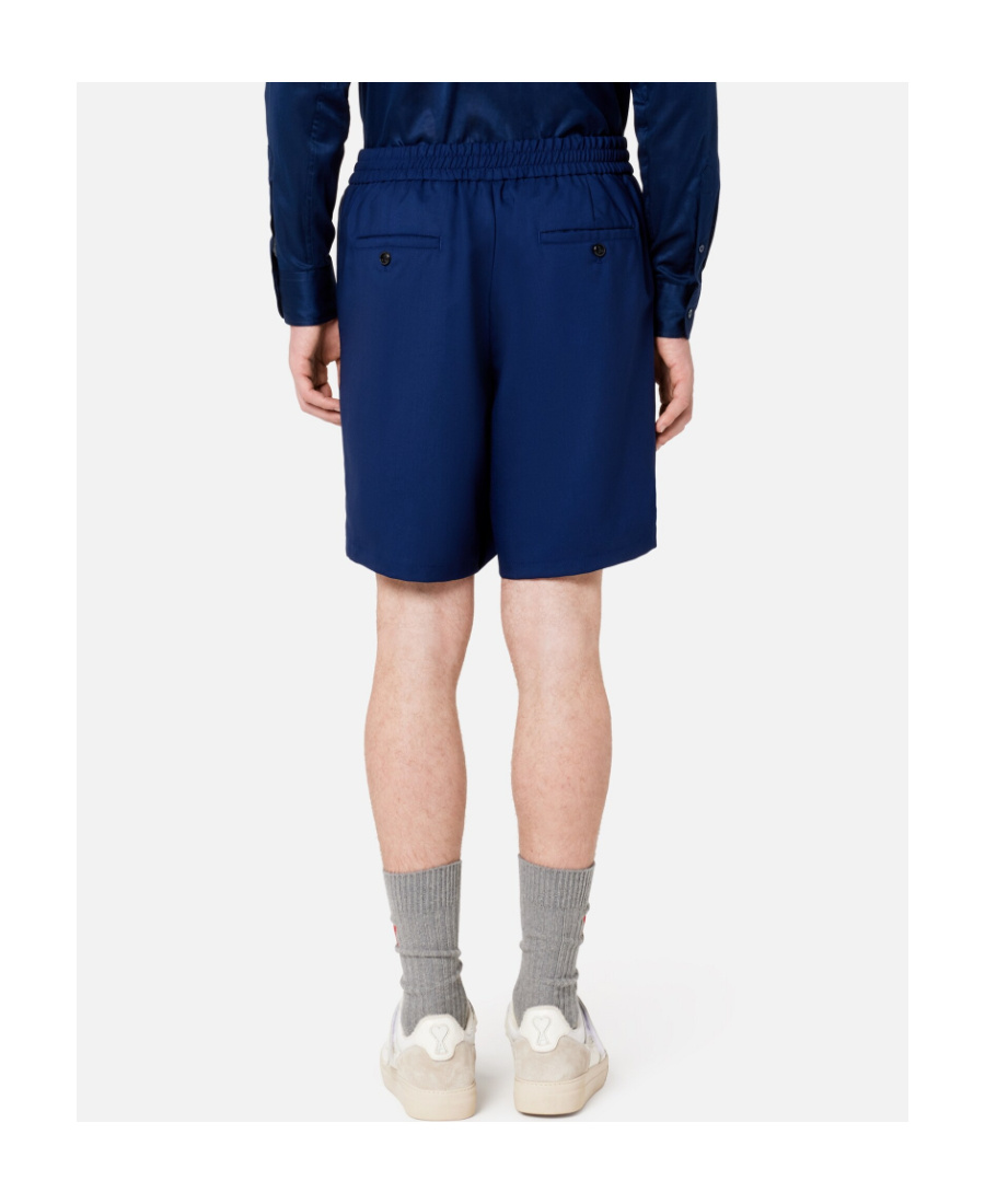 AMI ALEXANDRE MATTIUSSI STRAIGHT-LEG WOOL SHORTS