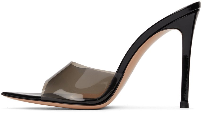 Shop Gianvito Rossi Black High Heeled Flip-flops