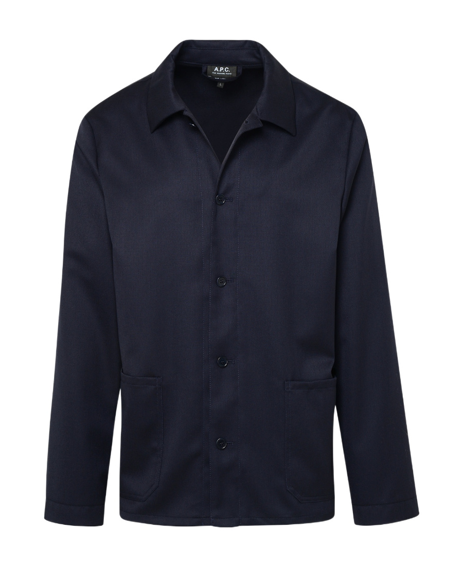 Apc Wool Shirt Jacket In Black