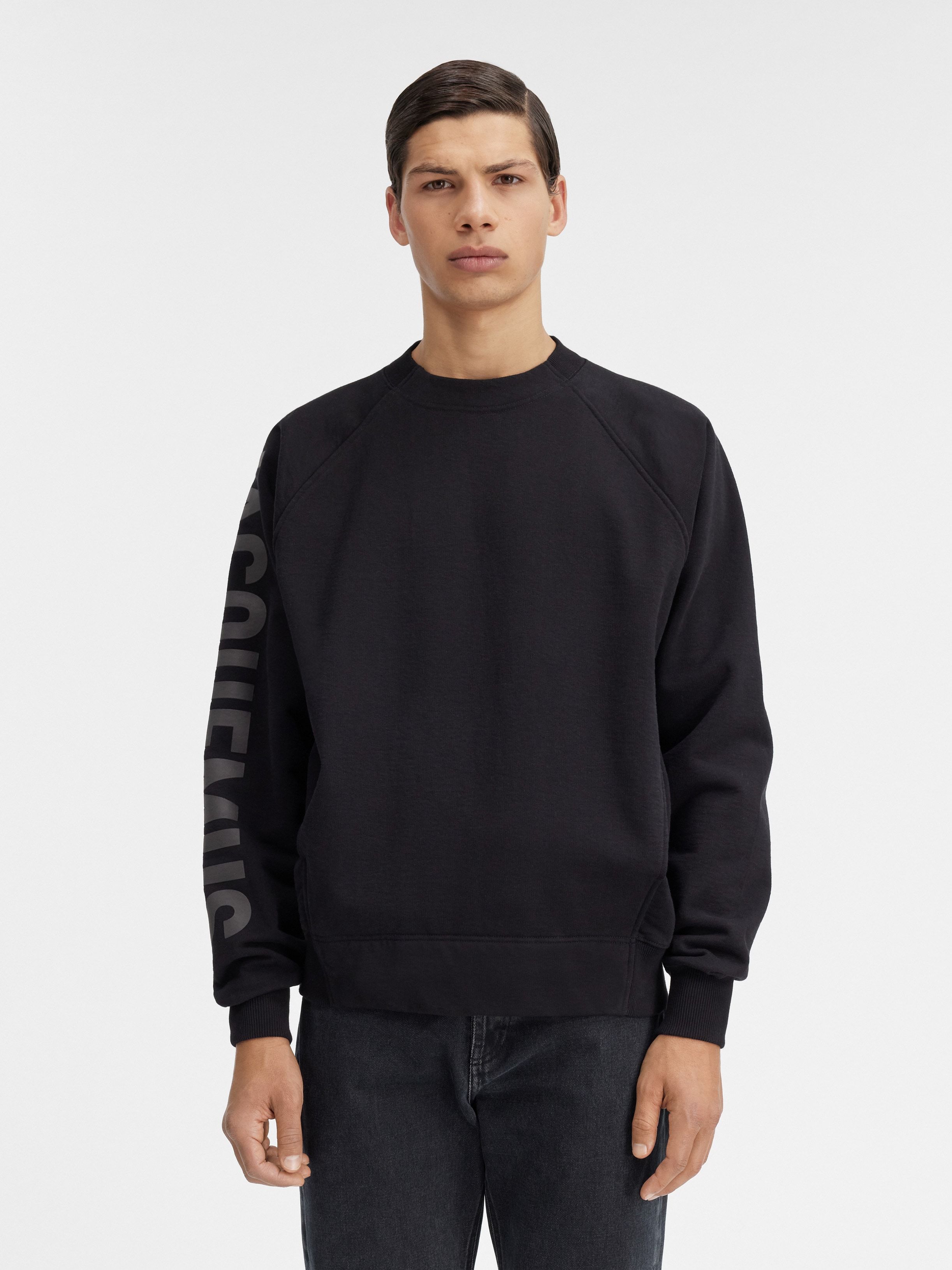 Jacquemus Top Le Sweatshirt Typo With Print In Black