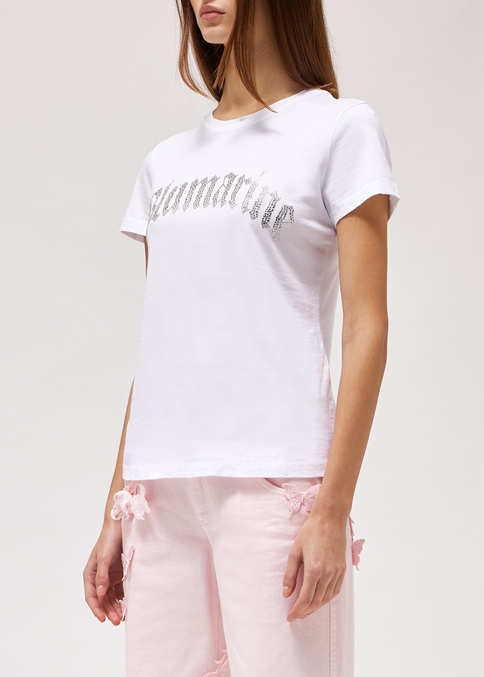 Blumarine Logo T-shirt In White